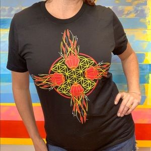 MY DESIGN Zia Flower of Life Jellyfish Graphic Tee